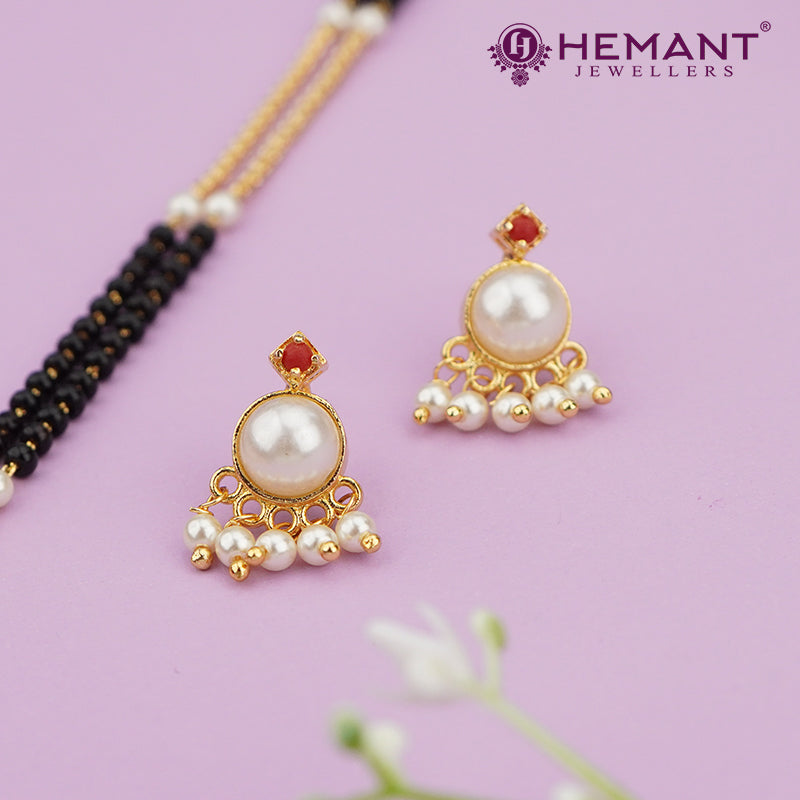 Maharashtrian Short Wati Mangalsutra Set with Earrings 1270