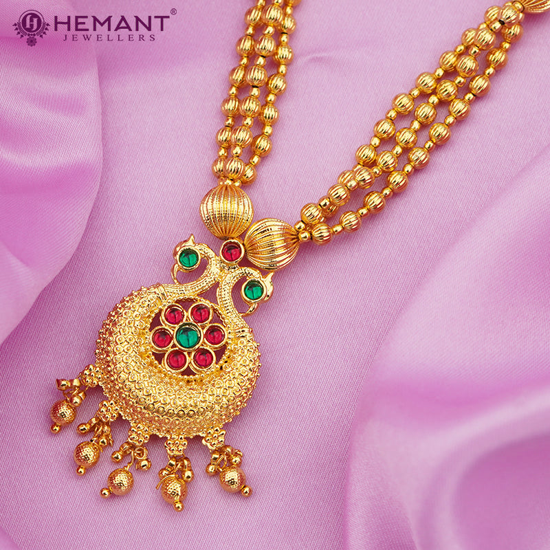 Traditional Maharashtrian Kolhapuri Tarboose Mala Peacock Long