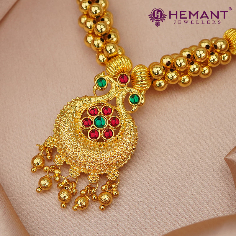 Traditional Maharashtrian Kolhapuri Thushi Utar Peacock