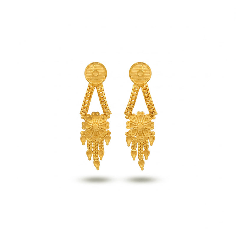 Forming Gold Maharashtrian Necklace and Earring Set | Traditional Design - 1646