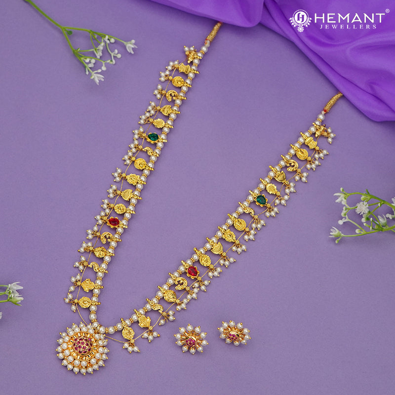 Traditional Maharashtrian Kolhapuri Saaj Moti 18 Pan RC WT