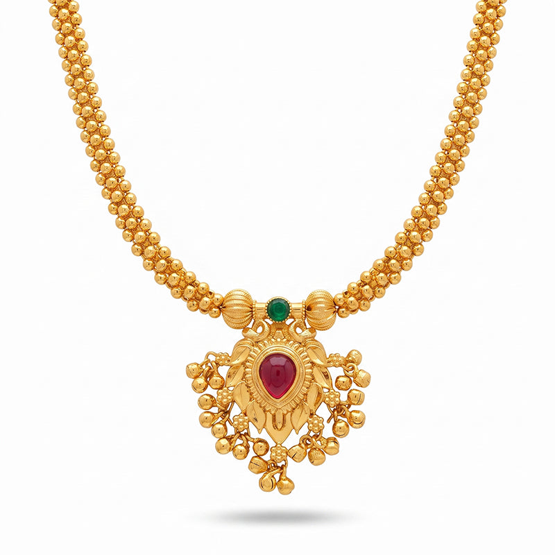 Traditional Maharashtrian Kolhapuri Thushi 2 No. Pan Pendal - 2784
