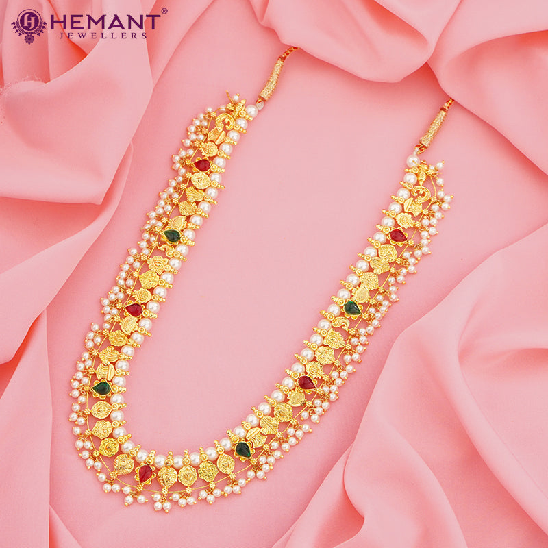 Exquisite Moti Kolhapuri Saaj with Japan-Cultured Pearls