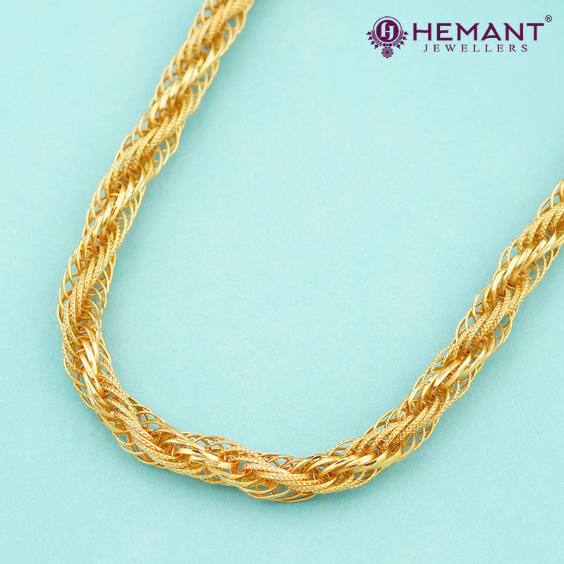 Gold-Plated Rope Chain for Mens – Stylish & Durable (321)