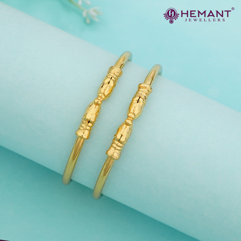 Traditional Maharashtrian Kolhapuri Micro Gold Plated Goth Hastidant Bangles