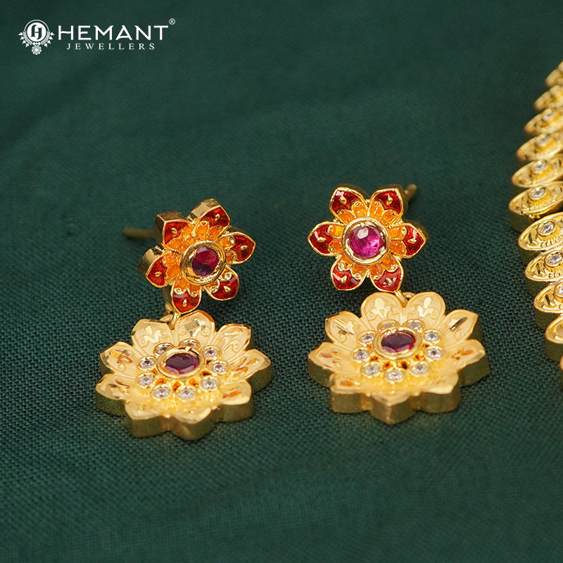 Exquisite Kolhapuri Choker Necklace Set | Traditional Jewellery with Meenakari Work