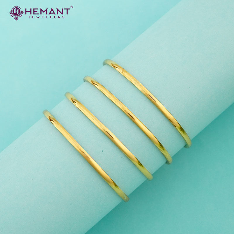 Micro Gold Plated Bangle 3910-13 (Set of 4 Bangles/2 pairs)