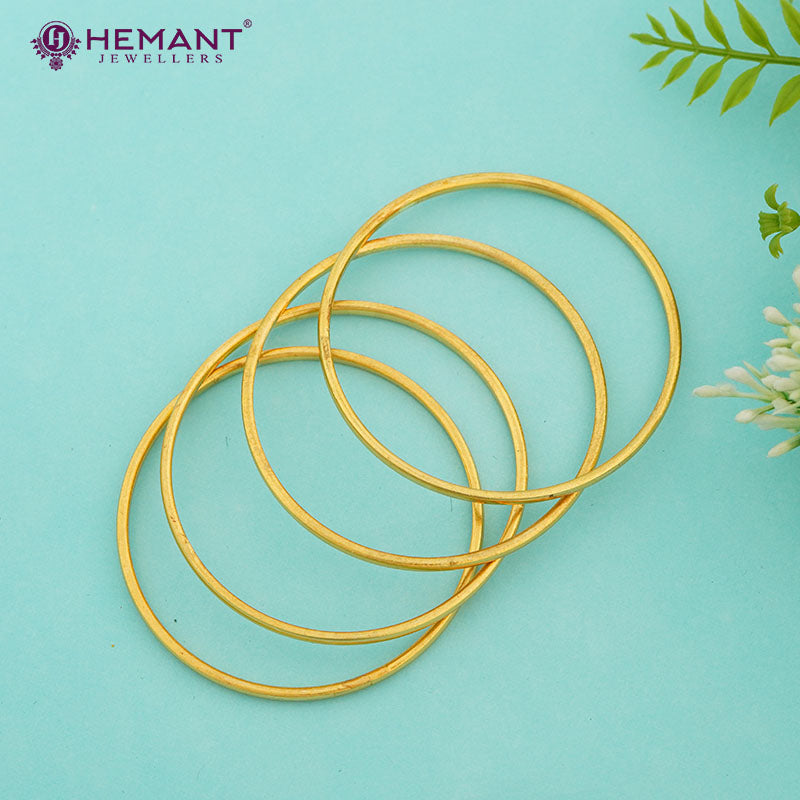 Micro Gold Plated Bangle 3910-13 (Set of 4 Bangles/2 pairs)