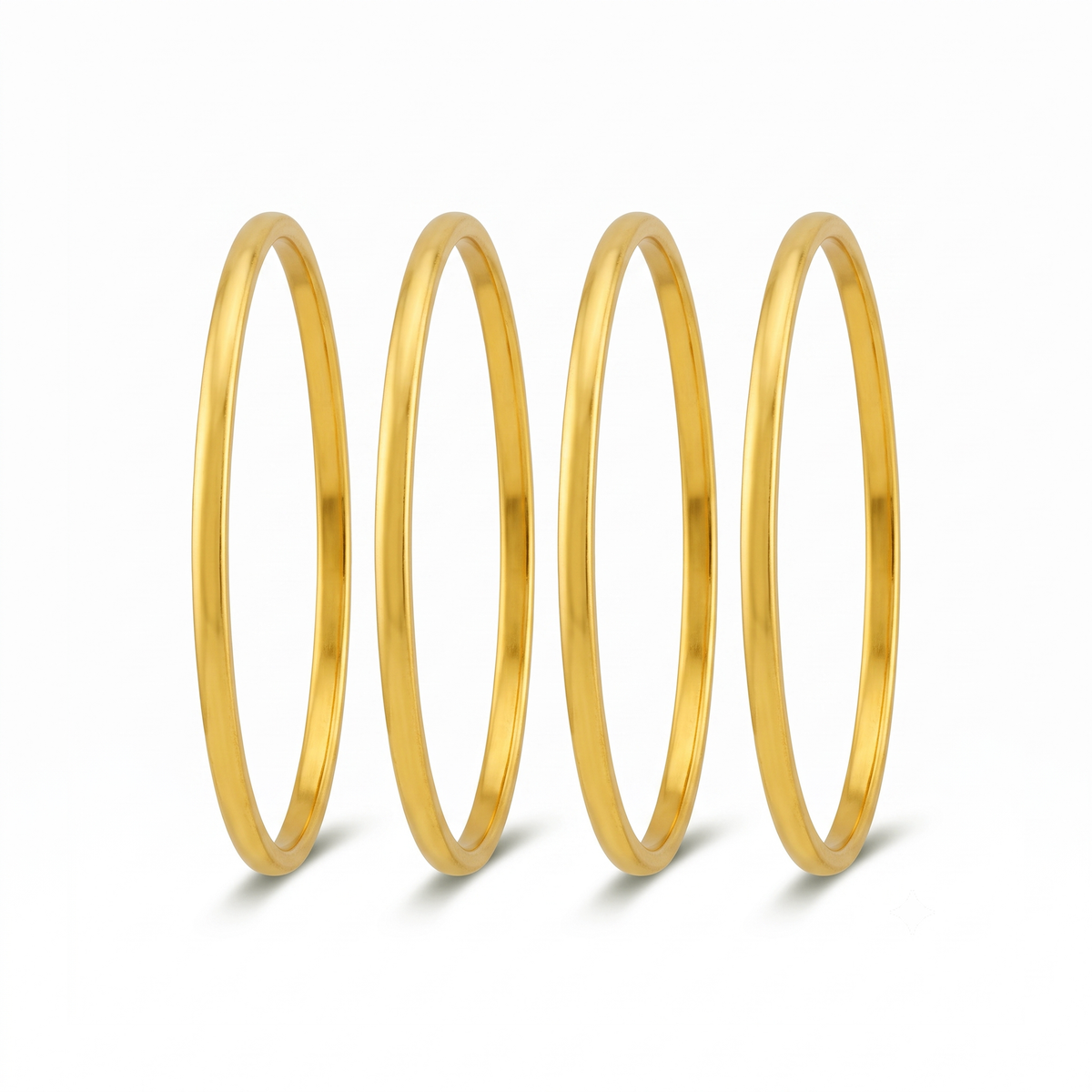 Micro Gold Plated Bangle 3910-13 (Set of 4 Bangles/2 pairs)