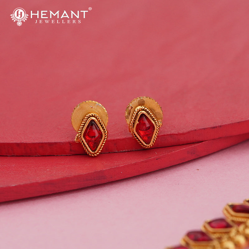 Elegant Stone Drop Necklace Set 3963-65