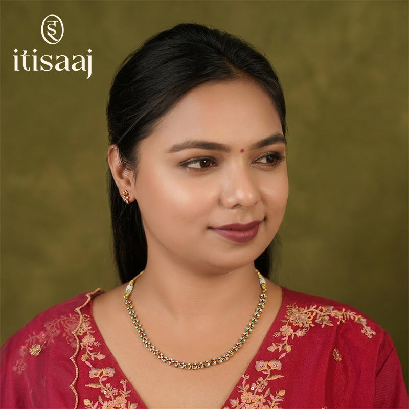 Antique Necklace Set with Earrings - 3967