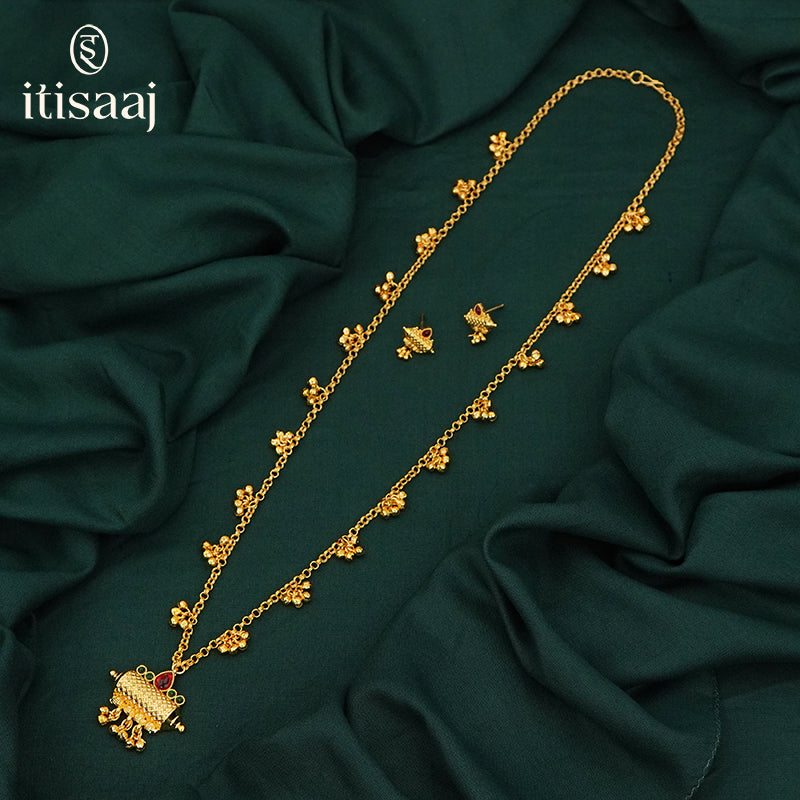 Traditional Maharashtrian Kolhapuri Chain Ghas Taviz - 4037