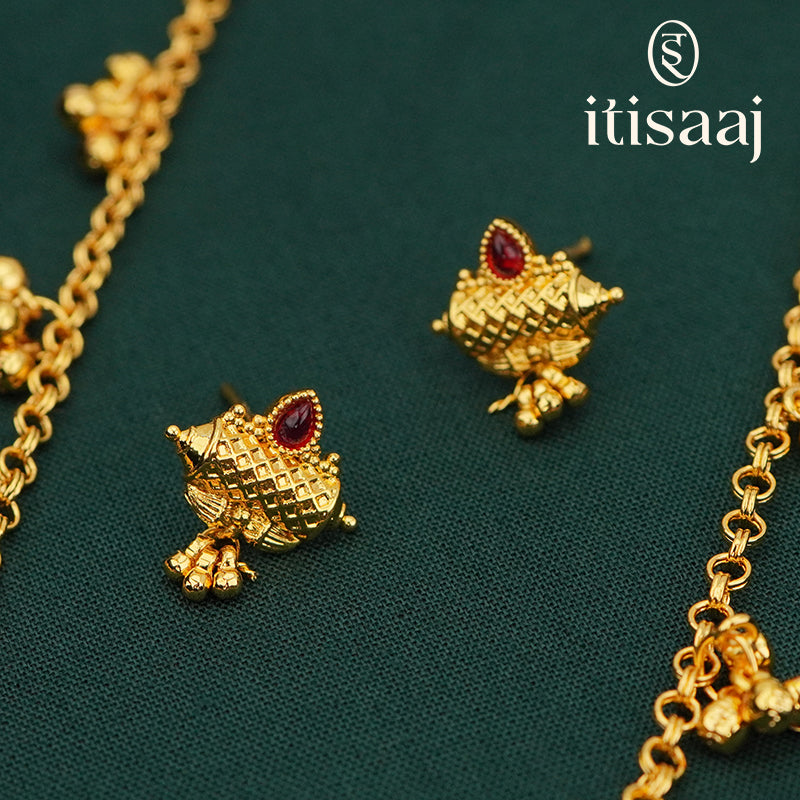 Traditional Maharashtrian Kolhapuri Chain Ghas Taviz - 4037