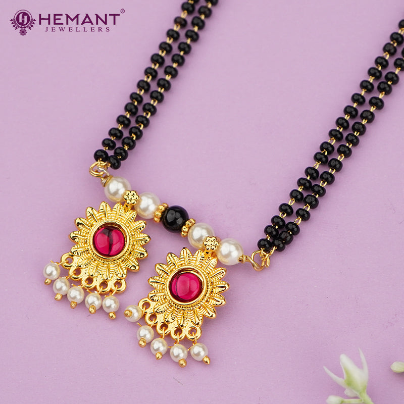 Maharashtrian Moti Double Vati Mangalsutra 4413-14