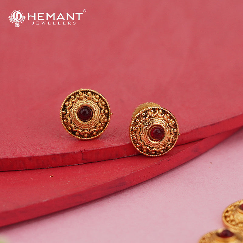 Gold-Finish Floral Coin Necklace Set with Earrings 4585-88