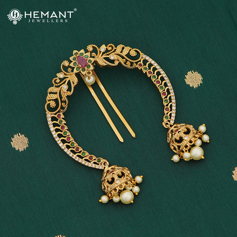 Antique Hair Brooch/Hair Pin/Ambada 4682