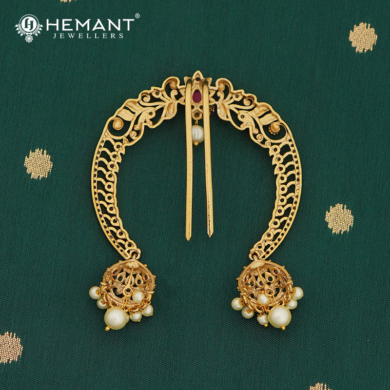 Antique Hair Brooch/Hair Pin/Ambada 4682