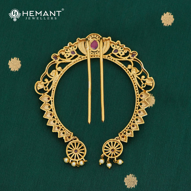 Antique Hair Brooch/Hair Pin/Ambada 4683