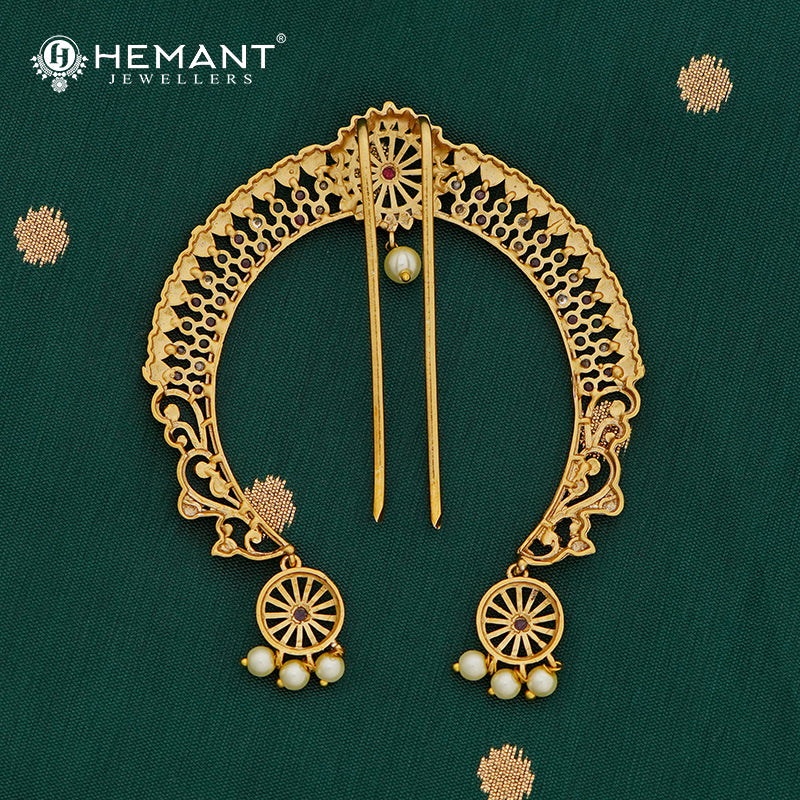 Antique Hair Brooch/Hair Pin/Ambada 4689