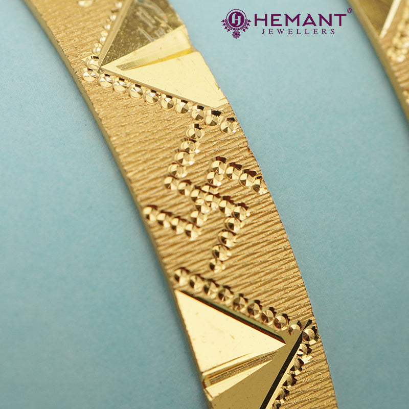 Traditional 24k Gold Plated Swastik Pailu Patli Bangle | स्वस्तिक पैलू पाटली