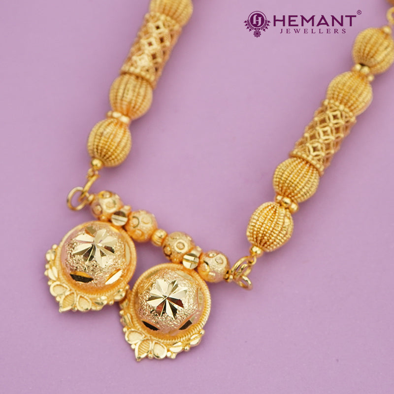 Maharashtrian Classic Multi Strands Black Beads Mangalsutra with Dual Vati Pendant 4807