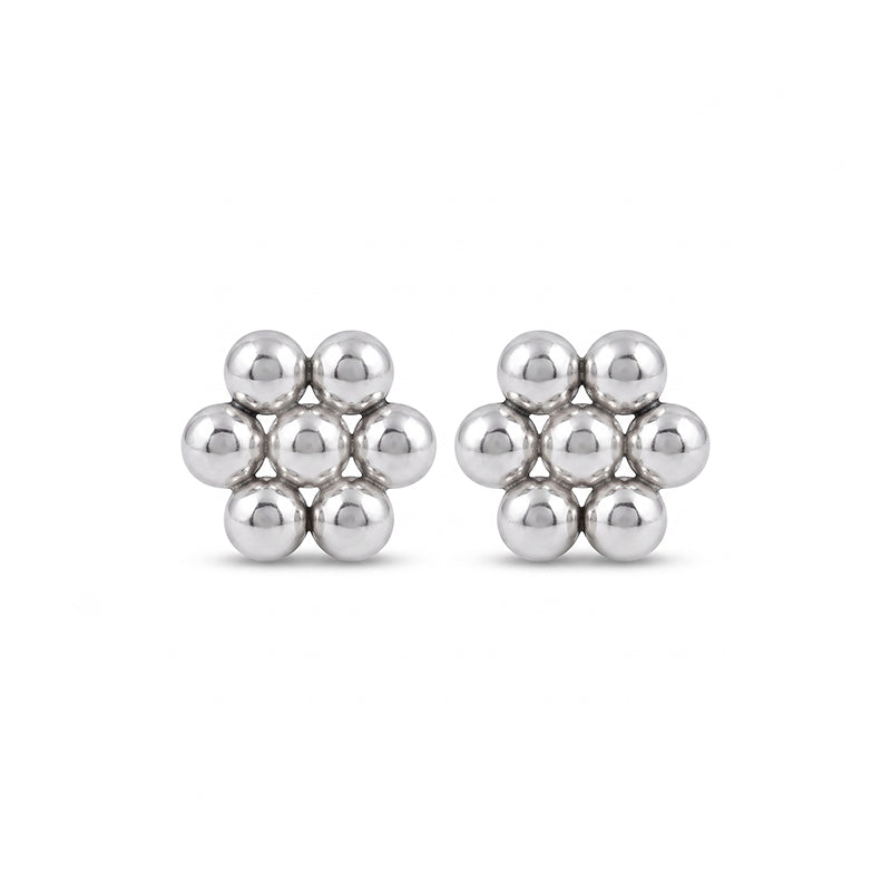 Traditional Maharashtrian Kolhapuri Tops 7 Mani Plain 6 MM Silver (Oxidized) - 5046