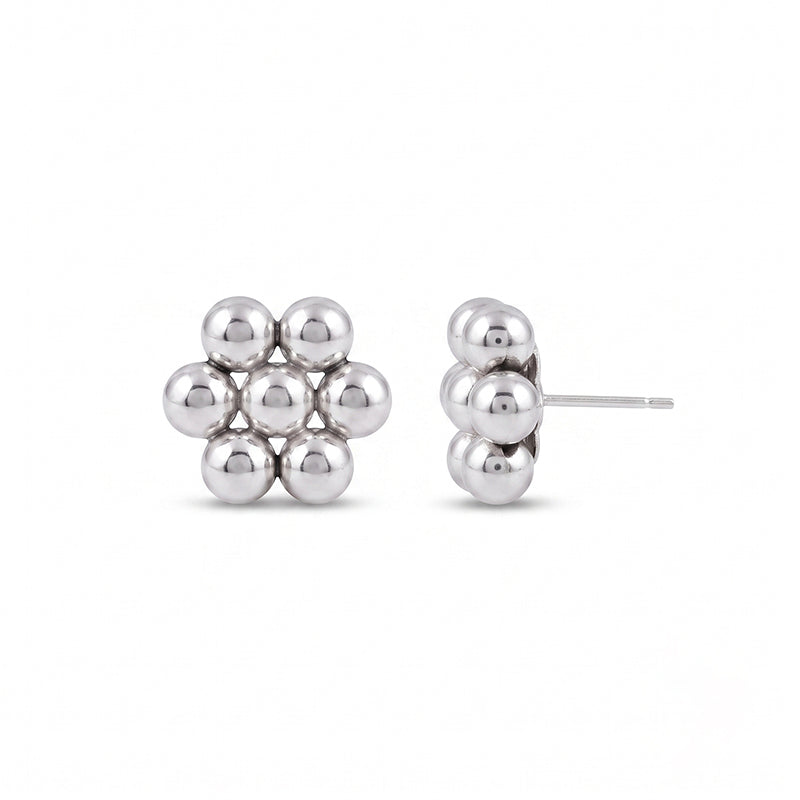 Traditional Maharashtrian Kolhapuri Tops 7 Mani Plain 6 MM Silver (Oxidized) - 5046