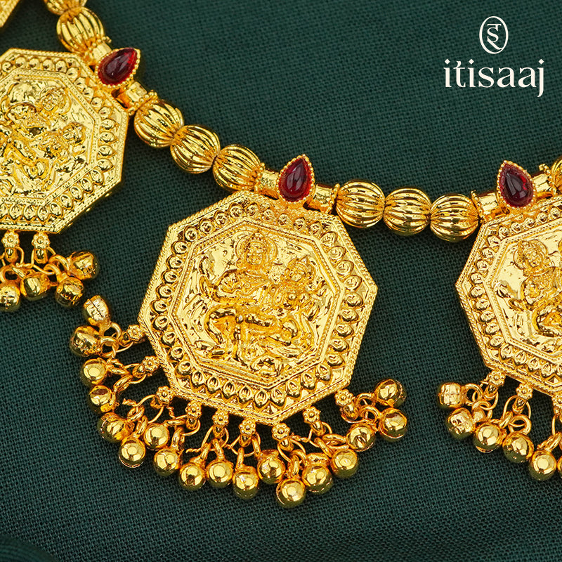 Traditional Maharashtrian Kolhapuri Peti Har Shankar Parvati Pendal - 5079