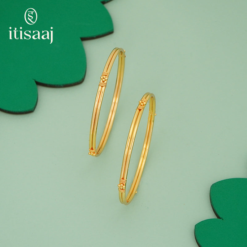 Micro Gold Plated Goth Bangles 5152-56