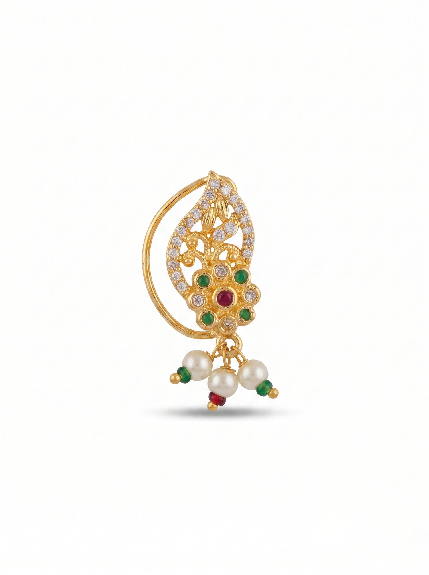 Traditional Bridal Wear Nath/Nose Pin (Pressing) - 5355
