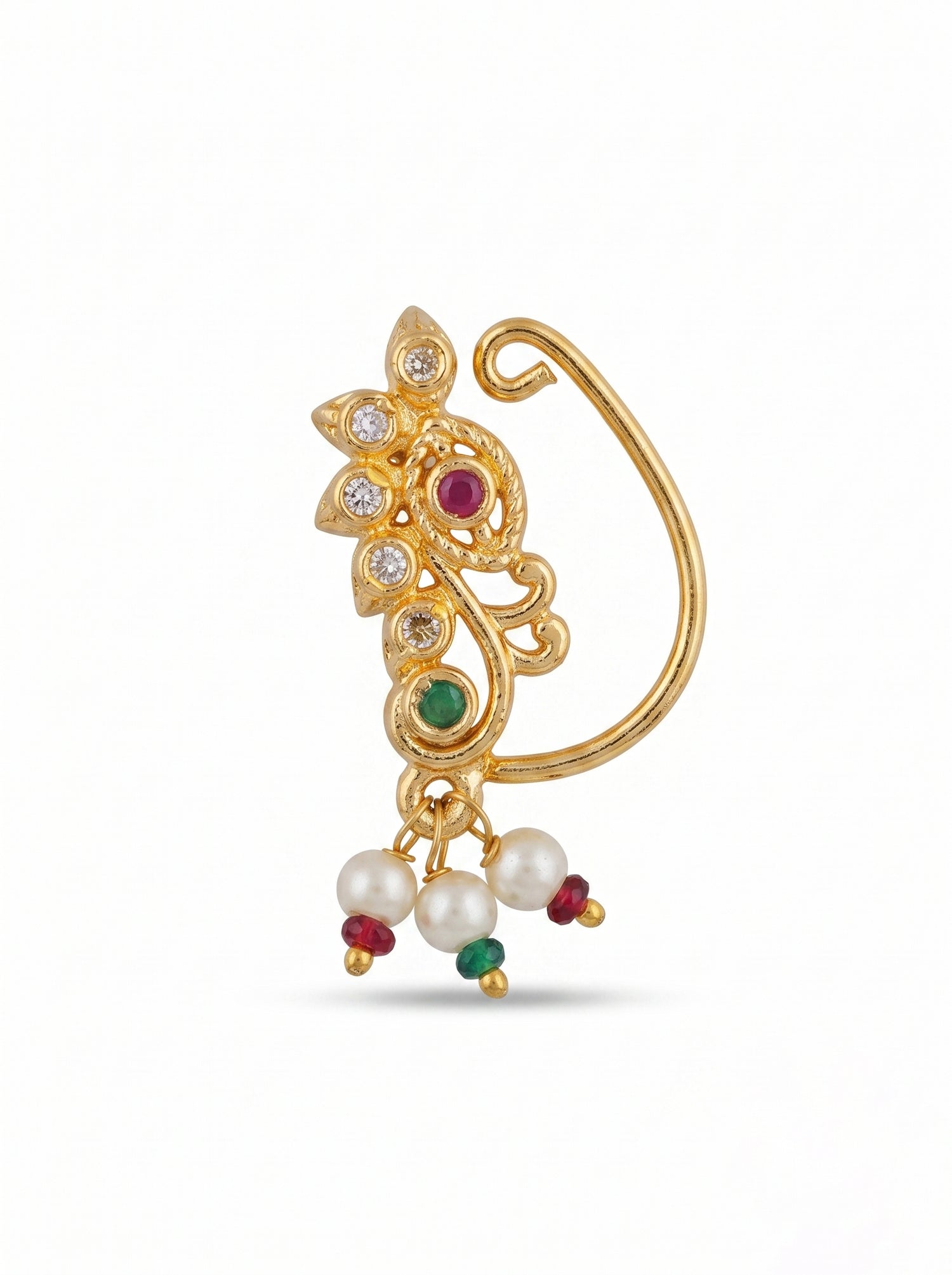 Traditional Bridal Wear Nath/Nose Pin (Pressing) - 5357