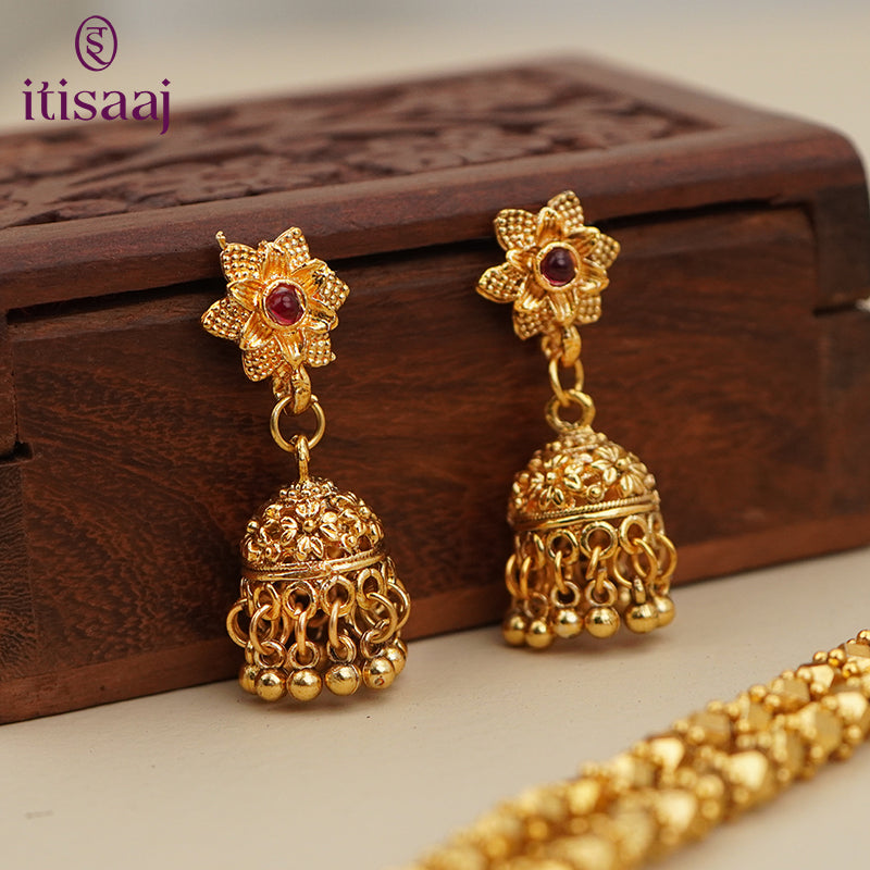 Traditional Maharashtrian Kolhapuri Antique Finished Kanthi Mala II Line (Ashtapailu Mala)