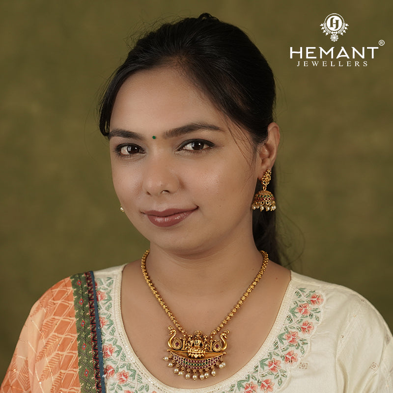 Antique Necklace Set with Earrings - 5403
