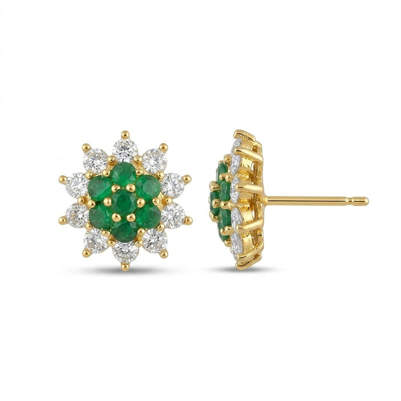 American Diamond Stud Earrings - 5665-66
