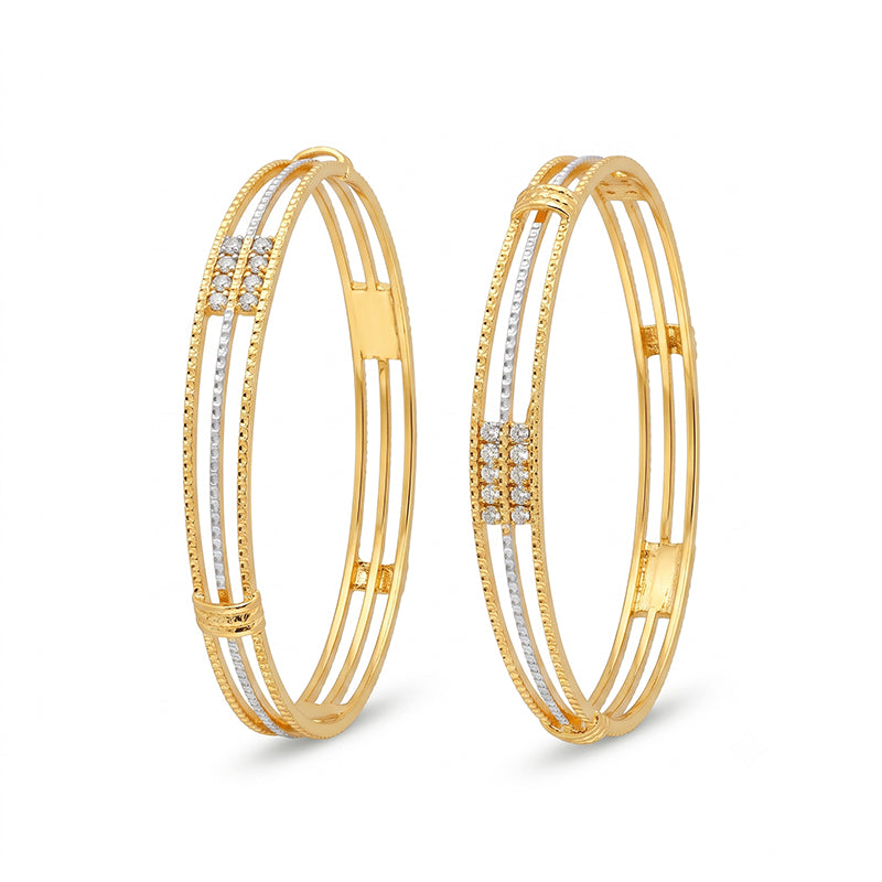 Modern Dual Tone Designer Bangles - 5863-65