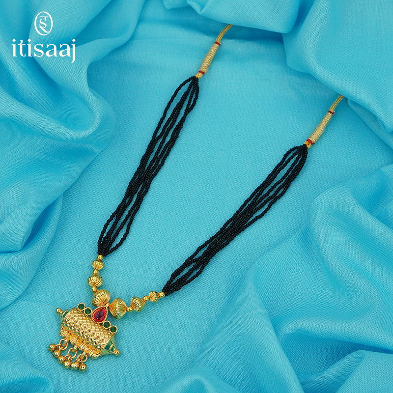 Traditional Maharashtrian Kolhapuri Mangalsutra Utar G Taviz