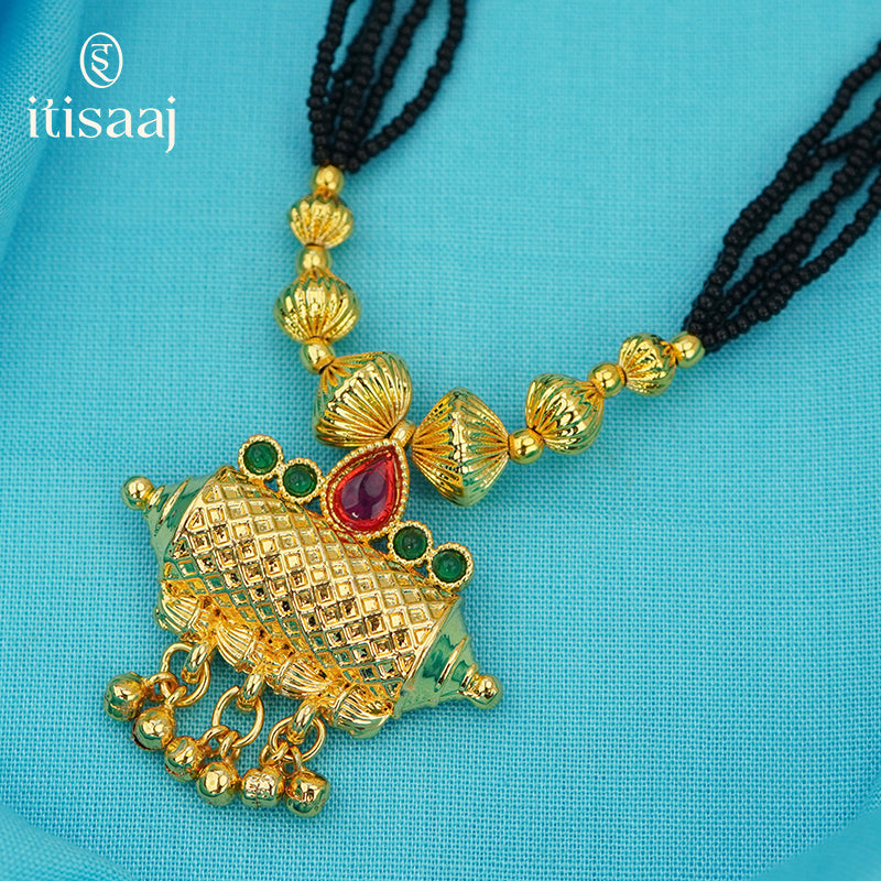 Traditional Maharashtrian Kolhapuri Mangalsutra Utar G Taviz