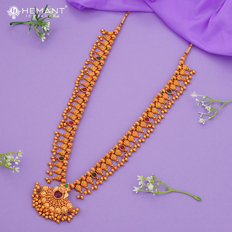 Traditional Maharashtrian Kolhapuri Antique Finish Saaj Jav 4 Panadi 27 Paan Saj Laxmi (Geru)