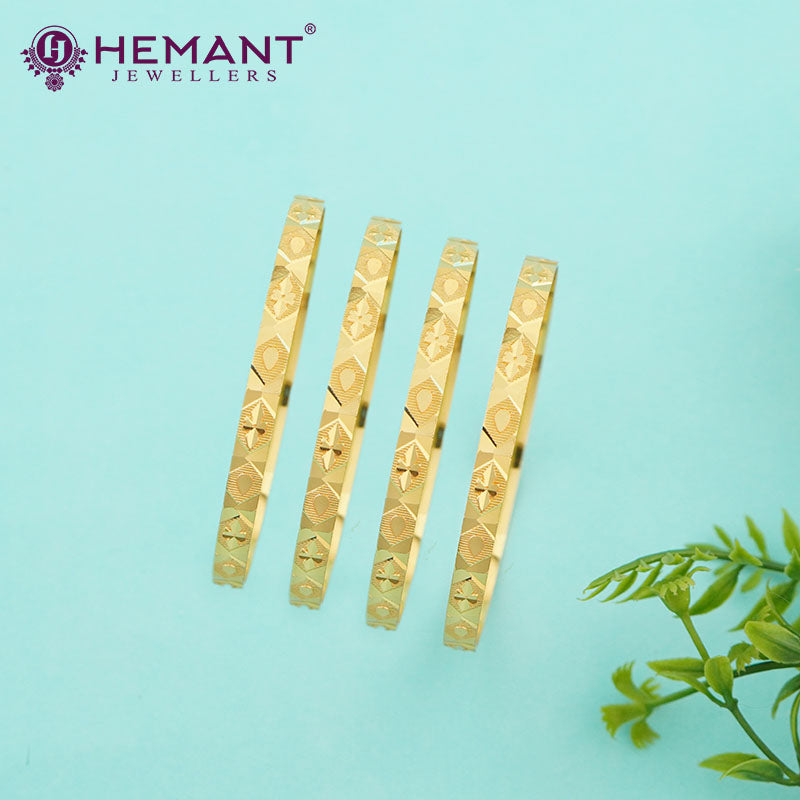Forming Gold Bilwar Patli (6pc.) Bangle Set 968