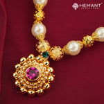 Moti Mala Saj Ghat Pendant 0-2-5 (with earring)
