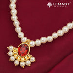 Traditional Maharashtrian Kolhapuri Moti Mala Plain Oval RC Half