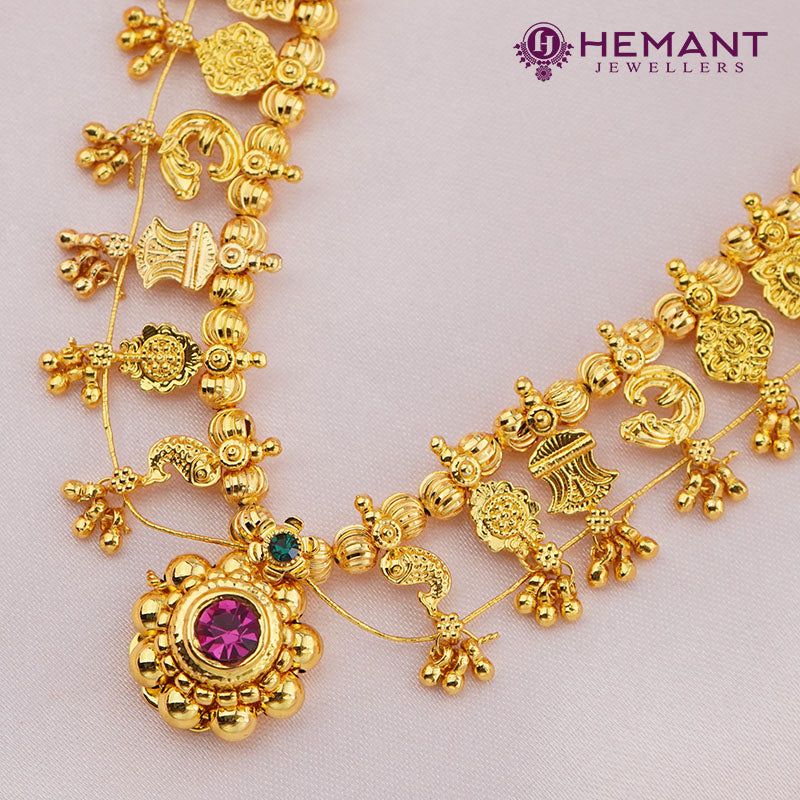 Traditional Maharashtrian Kolhapuri Saaj Vertical Plain 12 pan