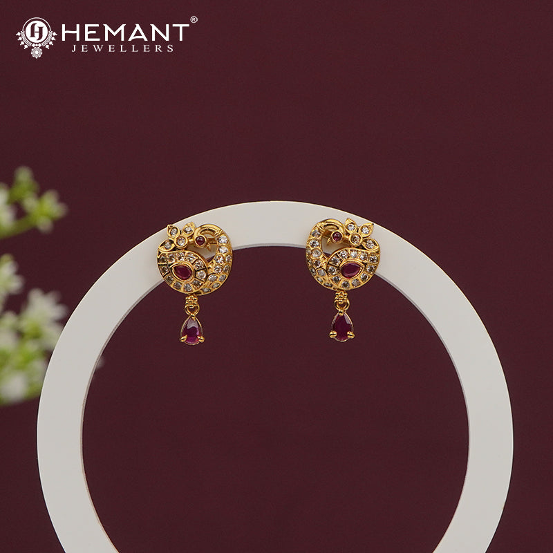 Antique Earrings - 4044-47 #red