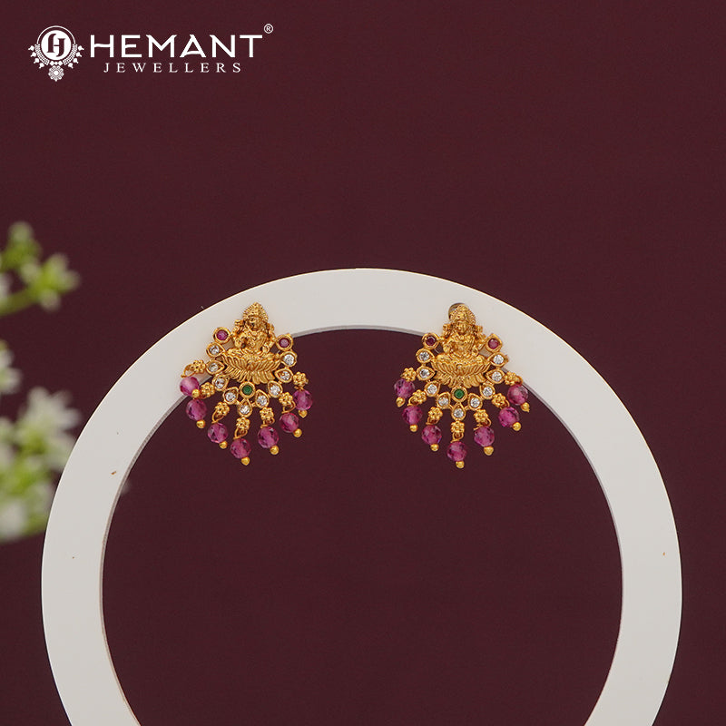 Antique Earrings - 5391-93 #red