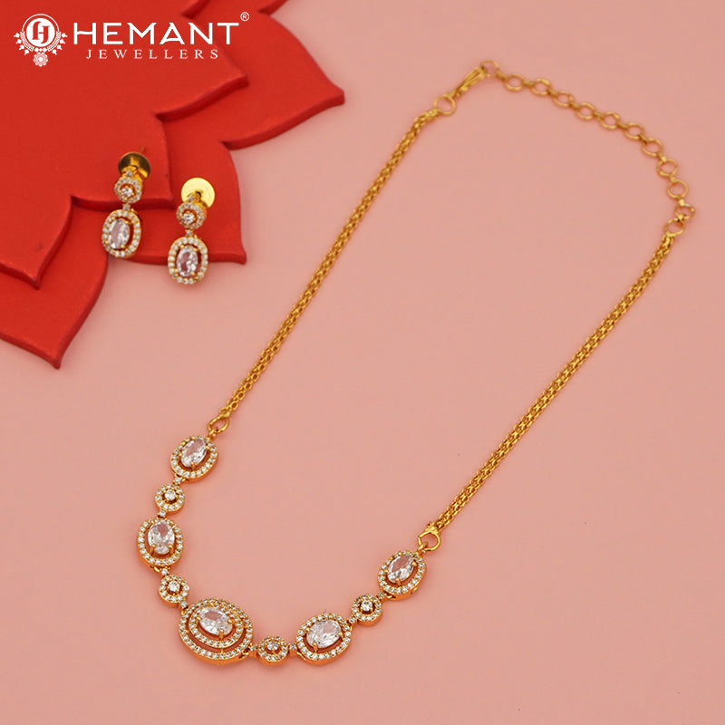 Antique Necklace Set with Earrings - 3934-49 