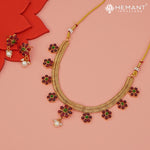 Antique Necklace Set with Earrings - 3951-4642 