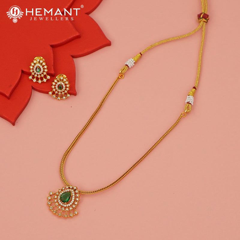 Antique Necklace Set with Earrings - 4544-45 