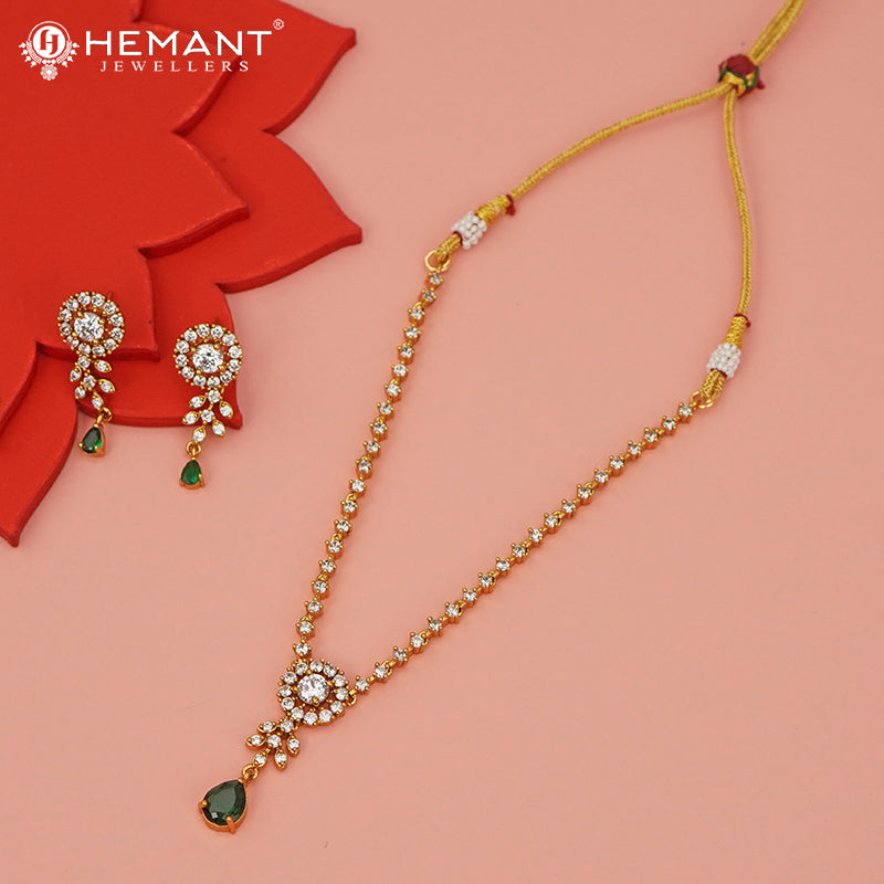 Antique Necklace Set with Earrings - 4546-49 