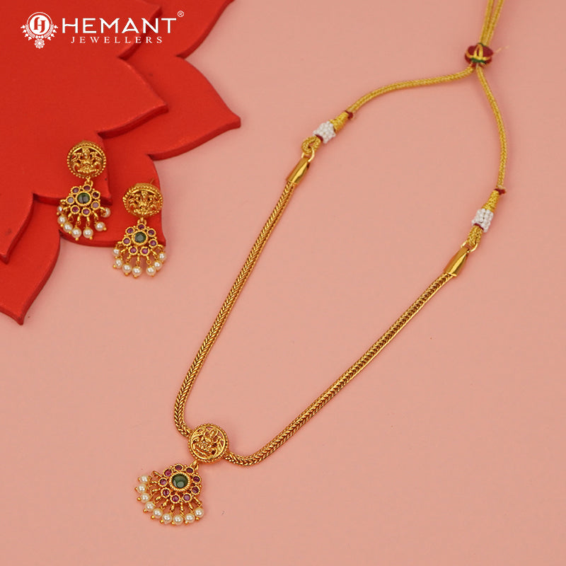 Antique Necklace Set with Earrings - 5431-32 