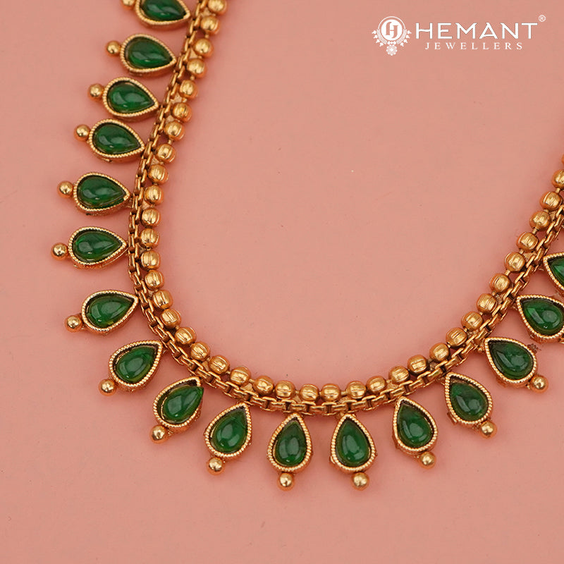 Antique Necklace Set with Earrings - 5437-440 